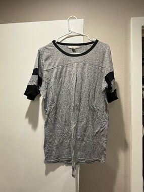 Adam Levine Gray Tee with Black Trim